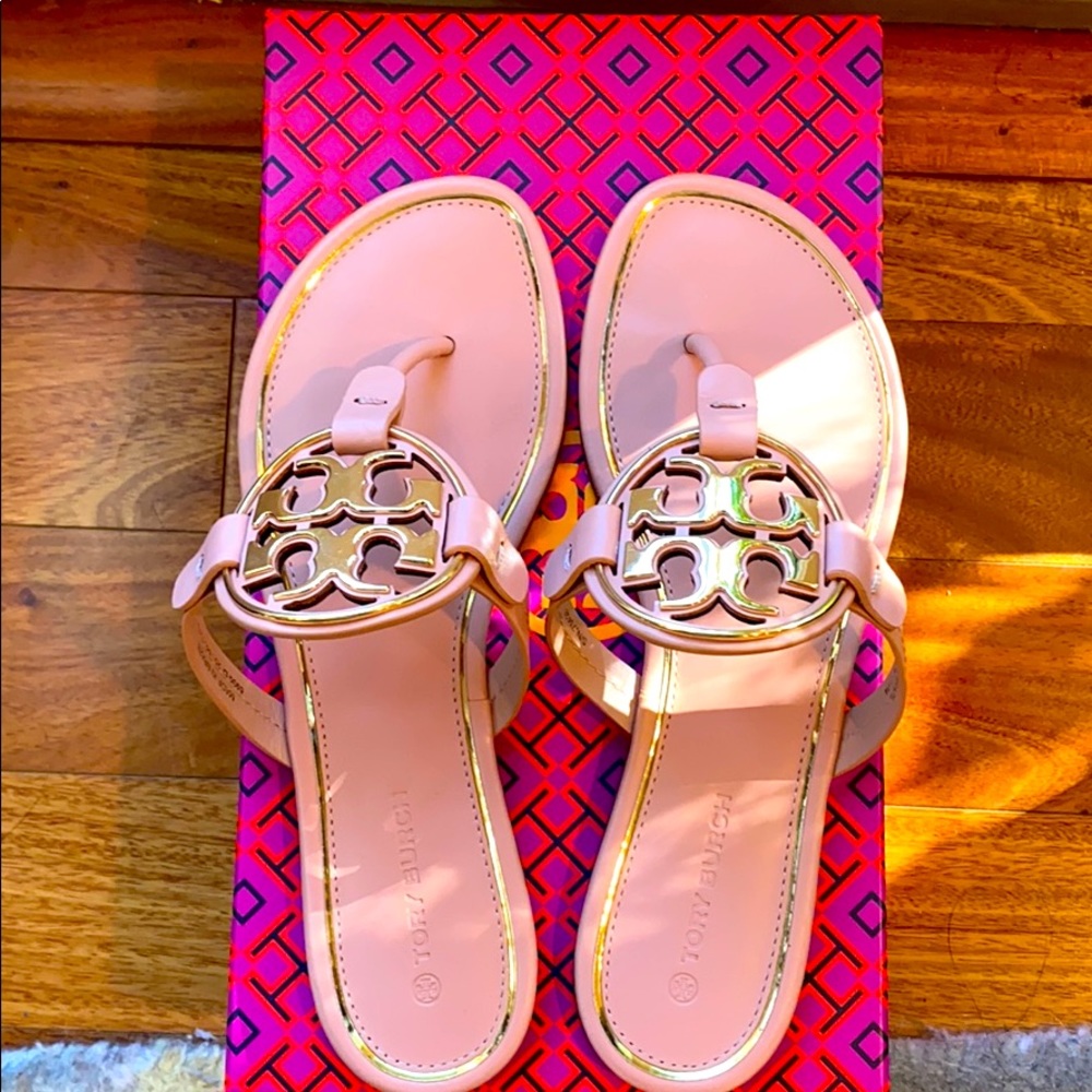 Tory Burch metal Miller leather sandal
